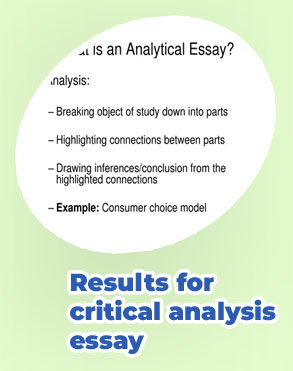 Critical analysis essay structure