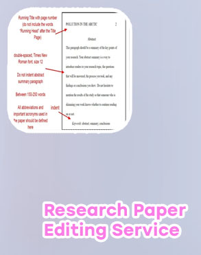 Editing of a research paper