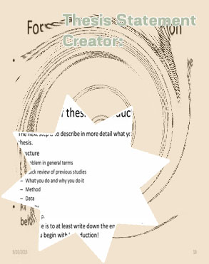 Help creating a thesis