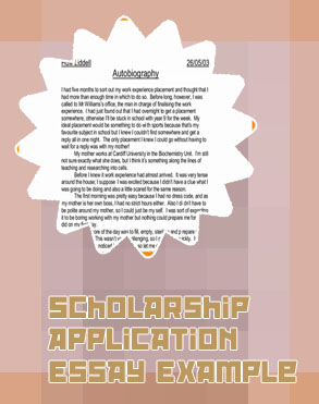 High school scholarship essay examples