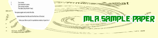 Mla format example paper