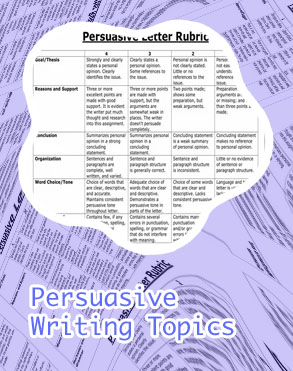 Persuasive writing topics elementary