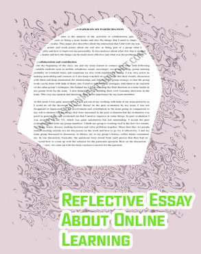 Reflective essay on online classes