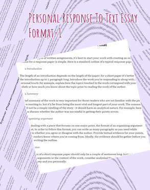 Response essay format