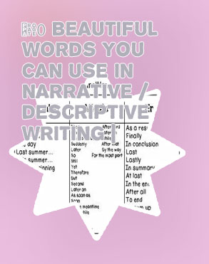 Words to use in a narrative essay